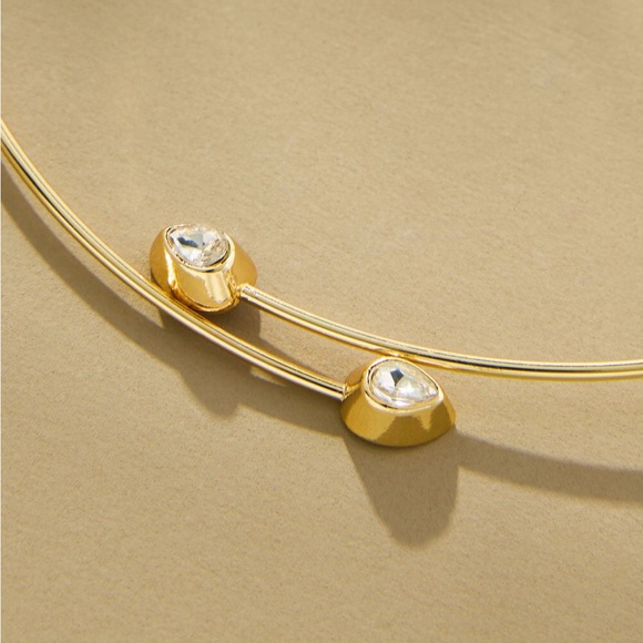 NWT Anthropologie Crystal Open Collar Necklace - Picture 2 of 5